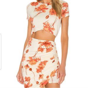 House of Harlow 1960 Sz XS Rika Floral Top & Skirt Set (742)
